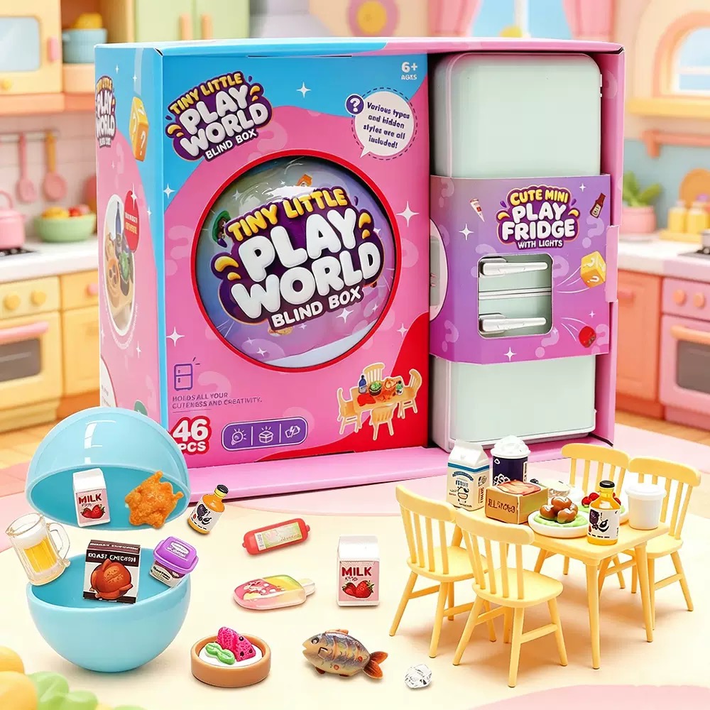 Food Storage Kits - Ensemble de jouets mini-réfrigérateur 4 couleurs