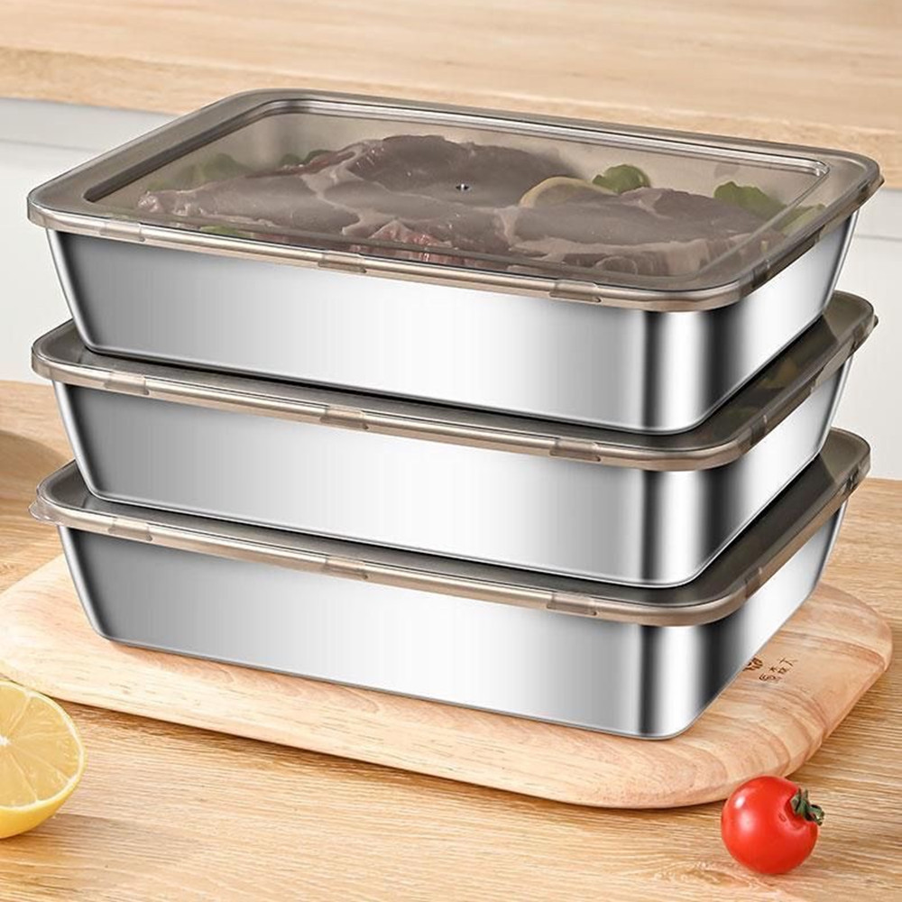 Food Storage In Stainless Steel - 2026 Ensemble de 3 ou 5