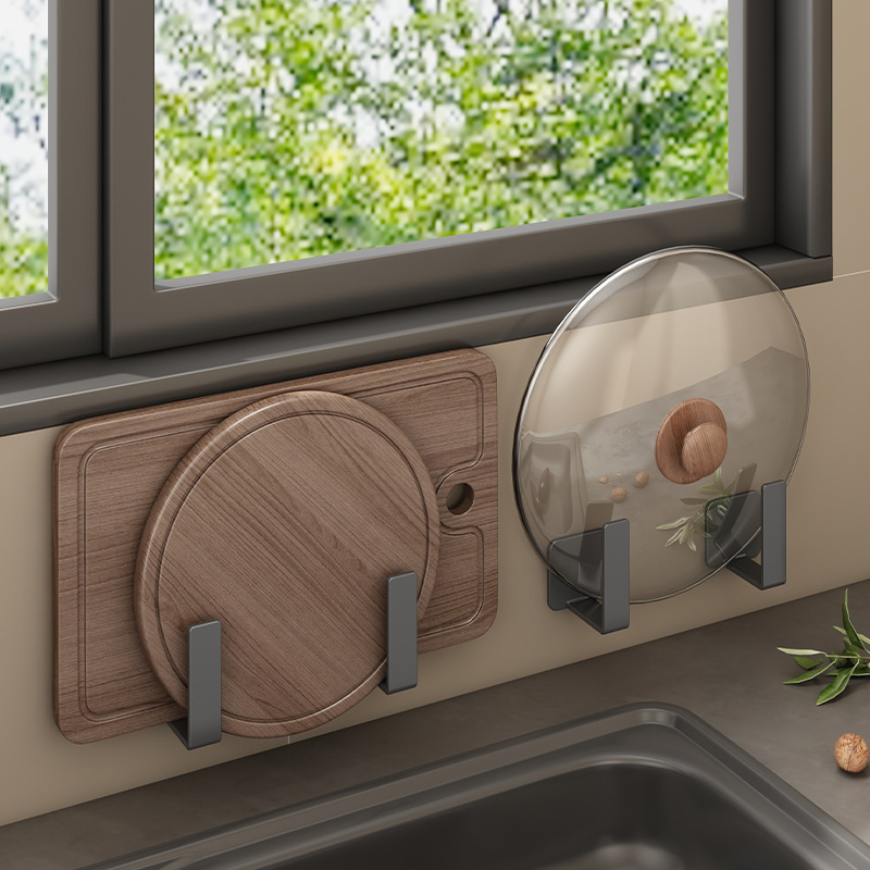 Food Storage Shelving - Support mural multifonctionnel pour couvercles de