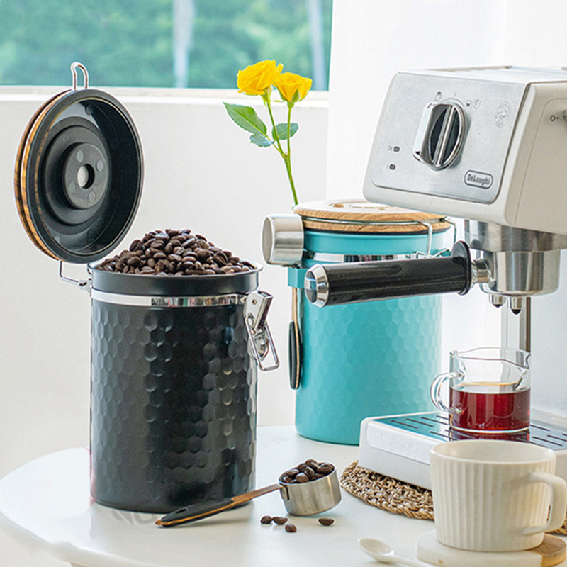 Food Storage In Stainless Steel - Boîtes à café de cuisine en