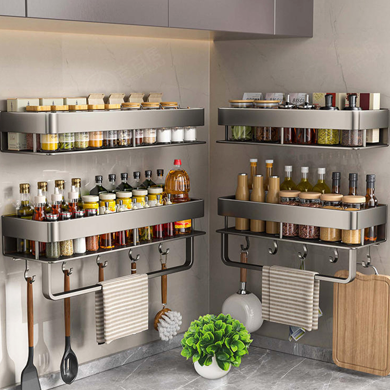 Food Storage Shelving - Étagère de cuisine en aluminium, support