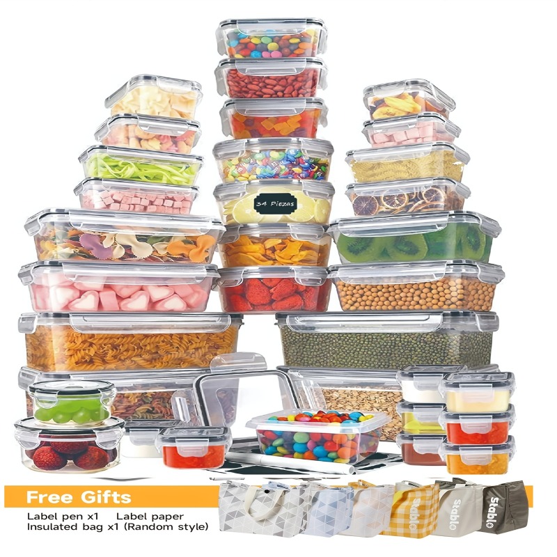 Food Storage Warehouse - Ensemble de 48 contenants alimentaires sans