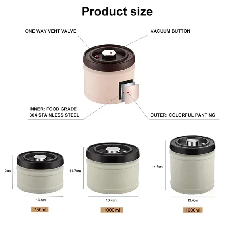 Récipient hermétique en acier  - Food Storage Vacuum Containers avis et prix