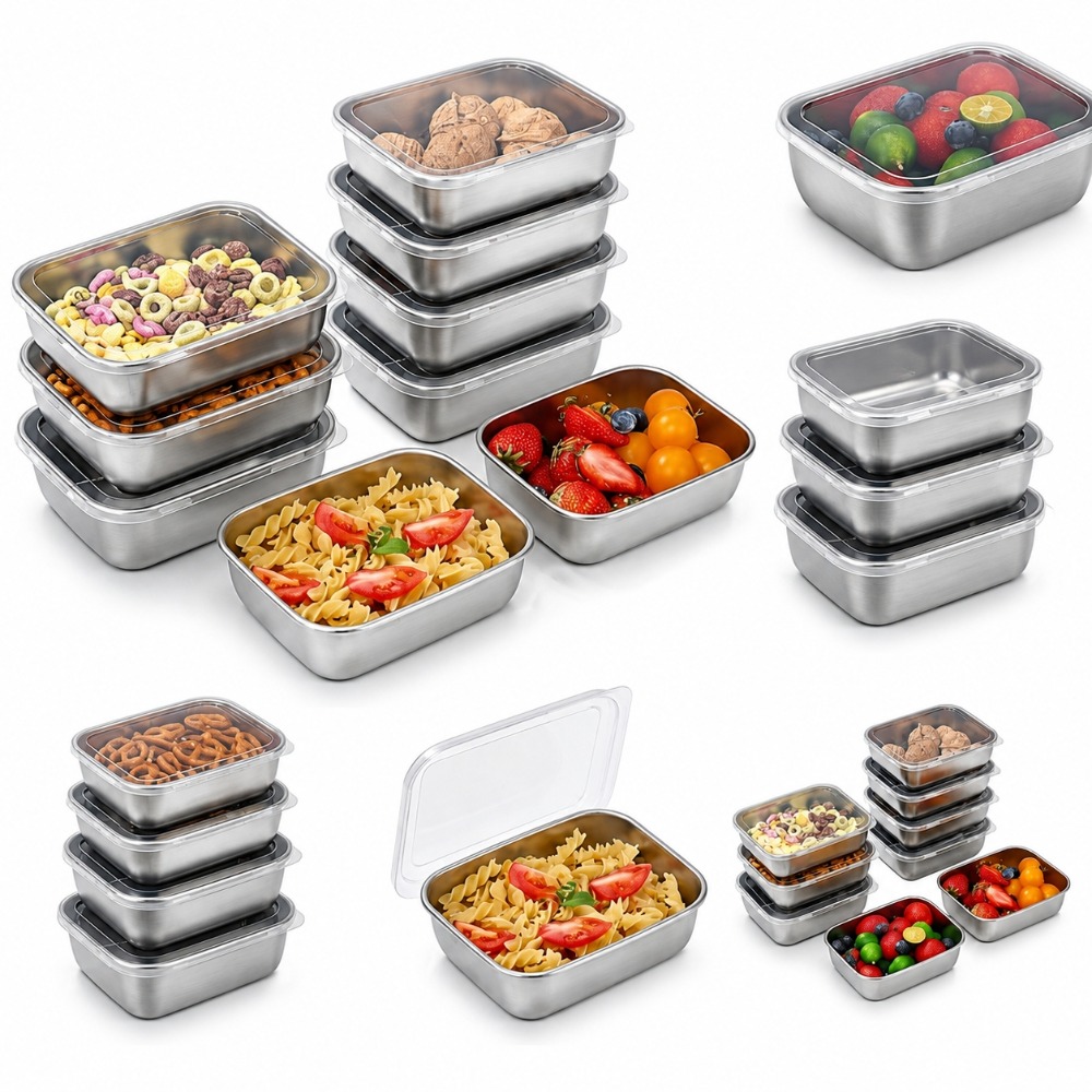 Lot de 6 boîtes de conservatio - Food Storage In Stainless Steel avis et prix